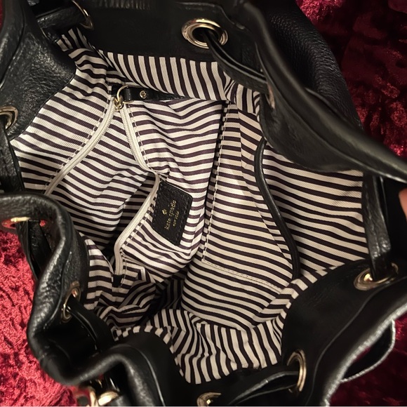Kate Spade Black Leather Women's Bucket Bag - Picture 3 of 10